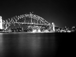 Sydney, Harbour Bridge, City at Night, Australia