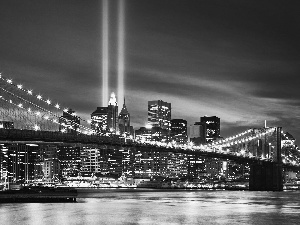bridge, Manhattan, light