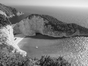 sea, cliff