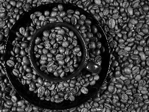 cup, pebbles, coffee