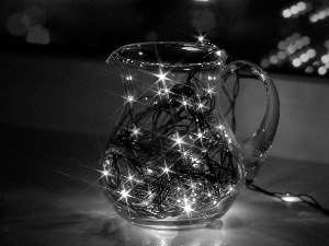 jug, Christmas, decoration, Lights
