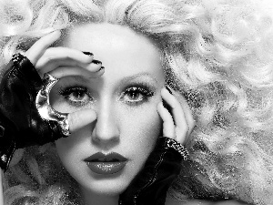 hand, Christina Aguilera, face