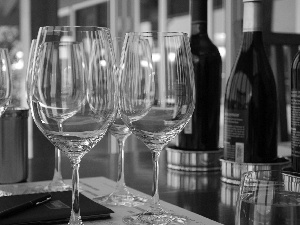 glasses, Bottles, Wines