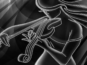 Violinist, graphics