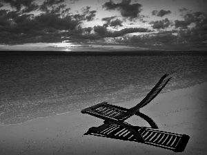 Great Sunsets, holiday, hammock chair, clouds, sea