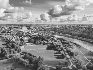 River, panorama, Kaunas, Lithuania, Town