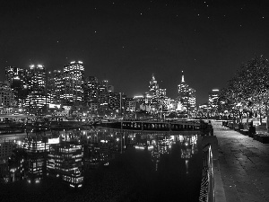 Night, panorama, Melbourne