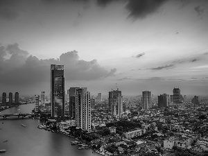 Thailand, Town, River, Bangkok