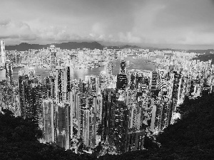 Sky, Hong Kong, skyscrapers