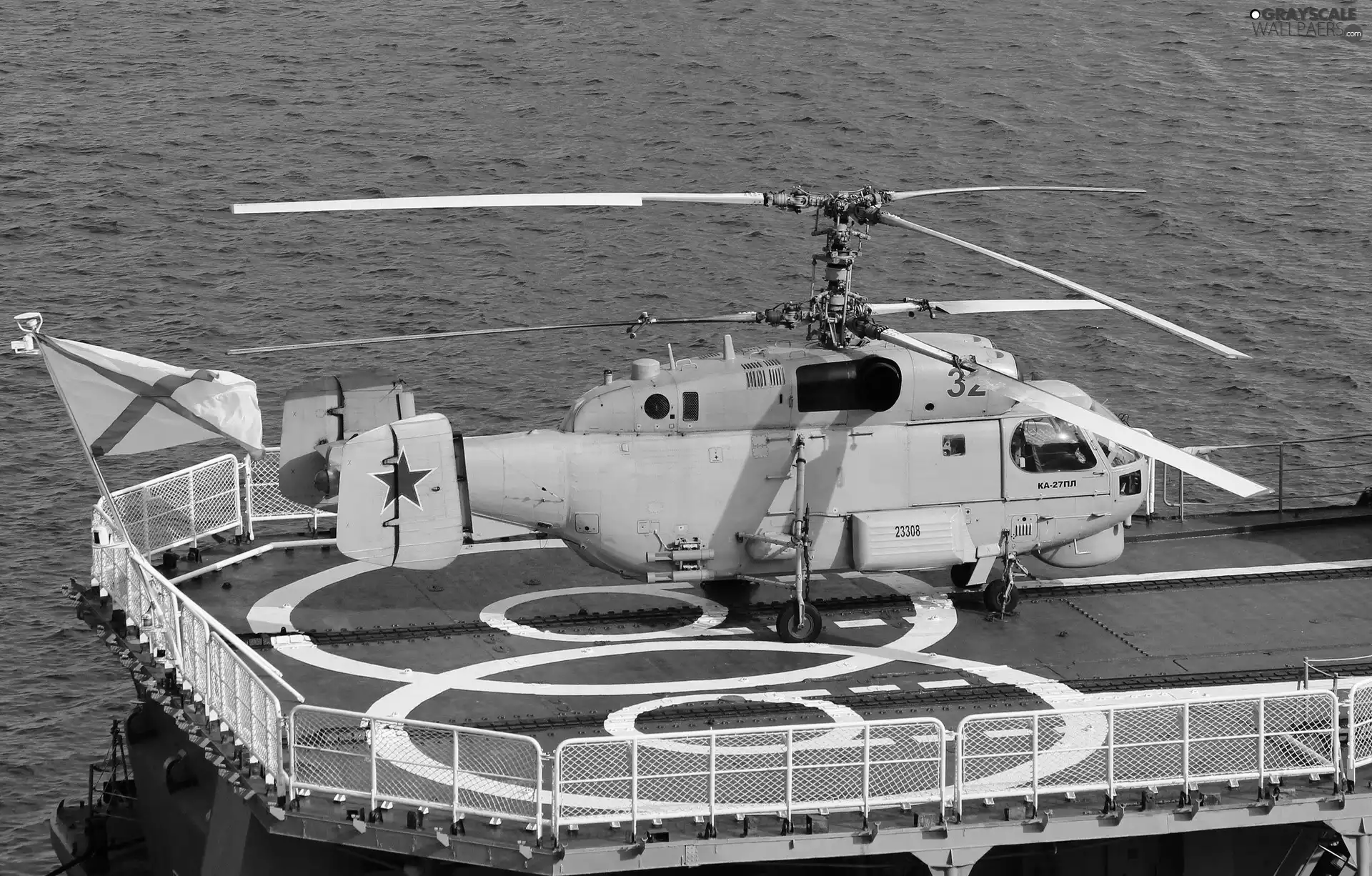 sea, Helicopter, aircraft carrier