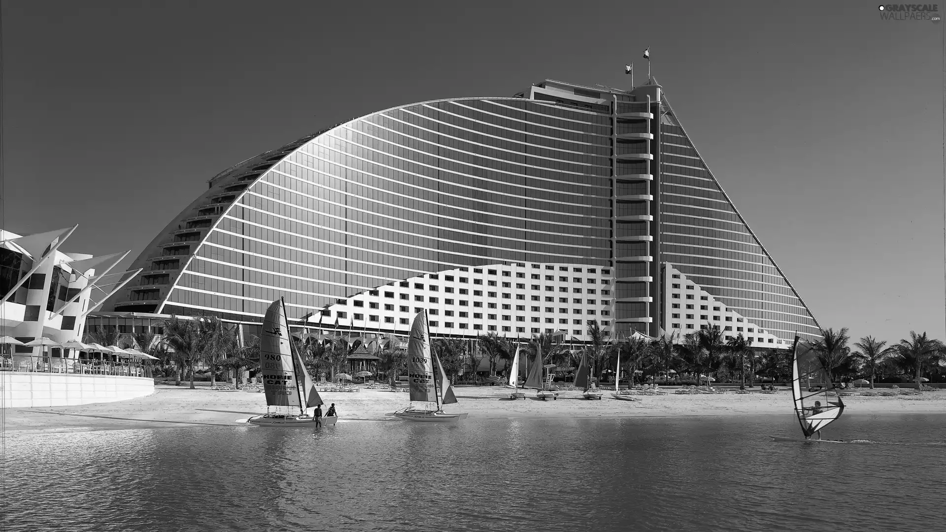 Hotel hall, Dubaj, boats, Jumeirah