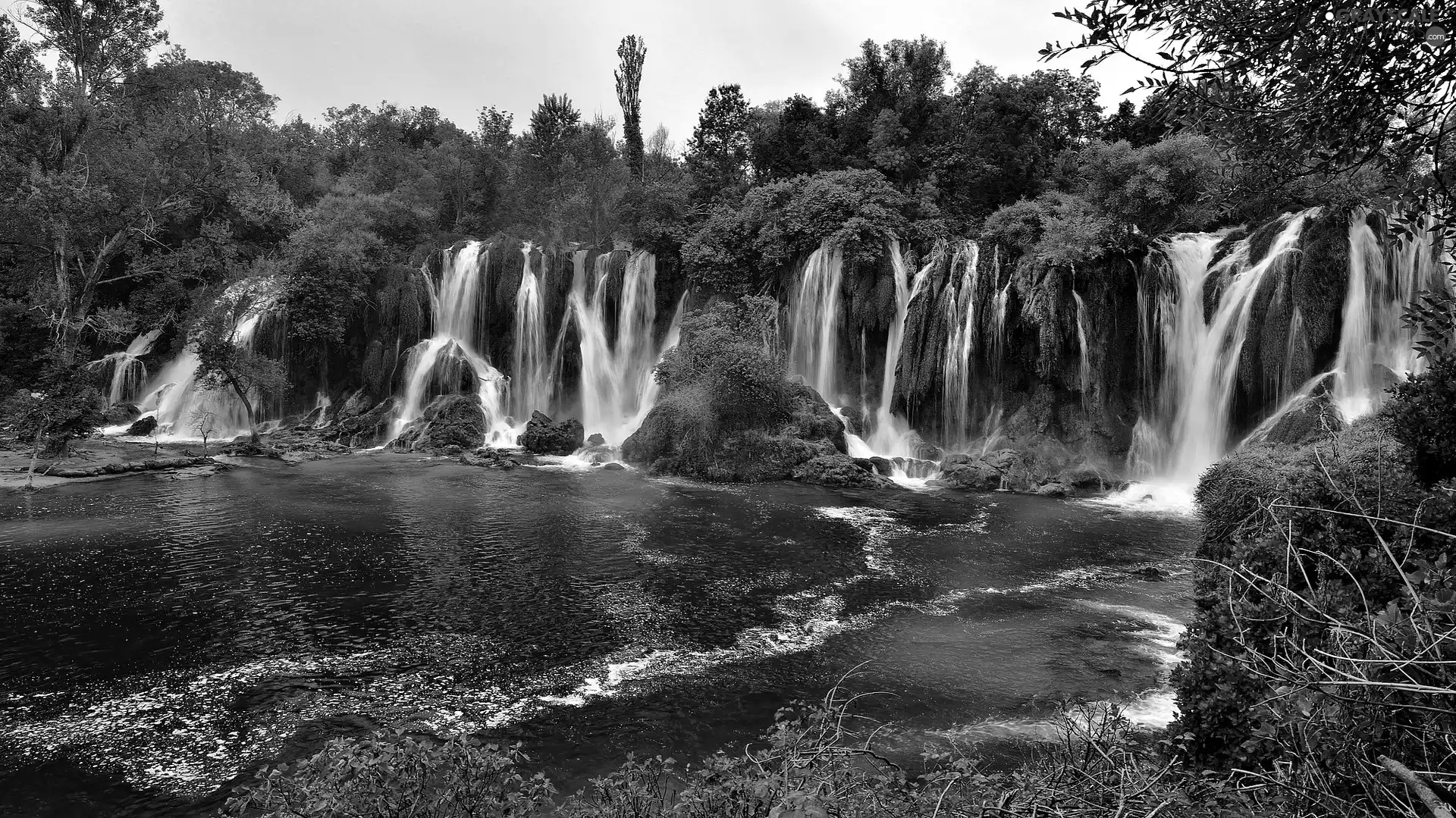 waterfalls, Kravice, Bosnia, green