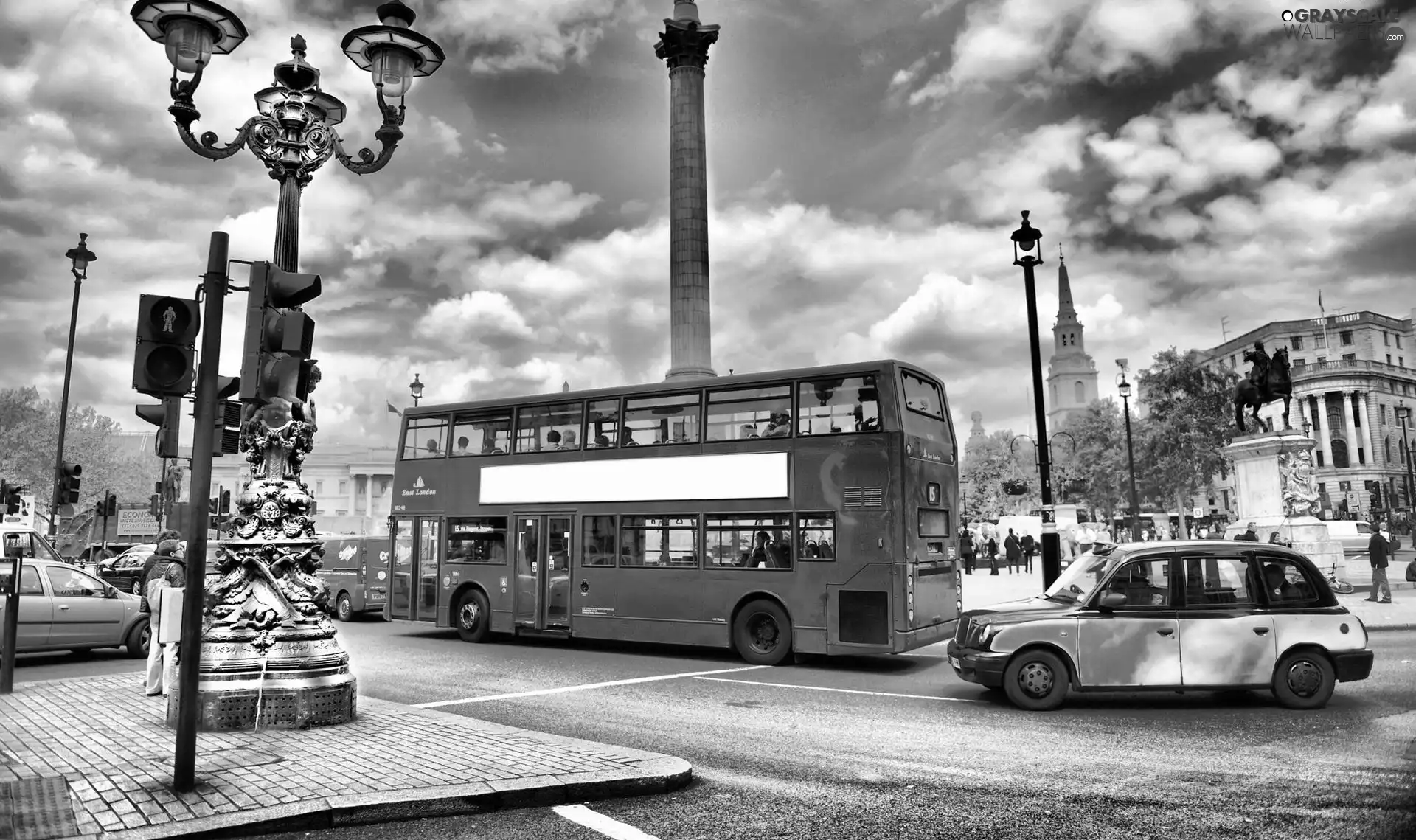 bus, London, Street