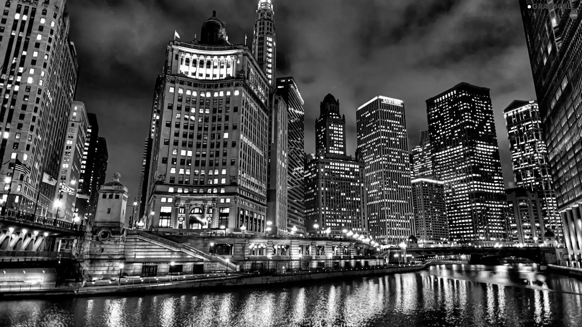 Chicago, illuminated, Town