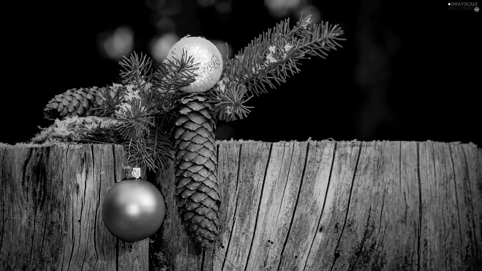 twig, baubles, boarding, Christmas, spruce, cones