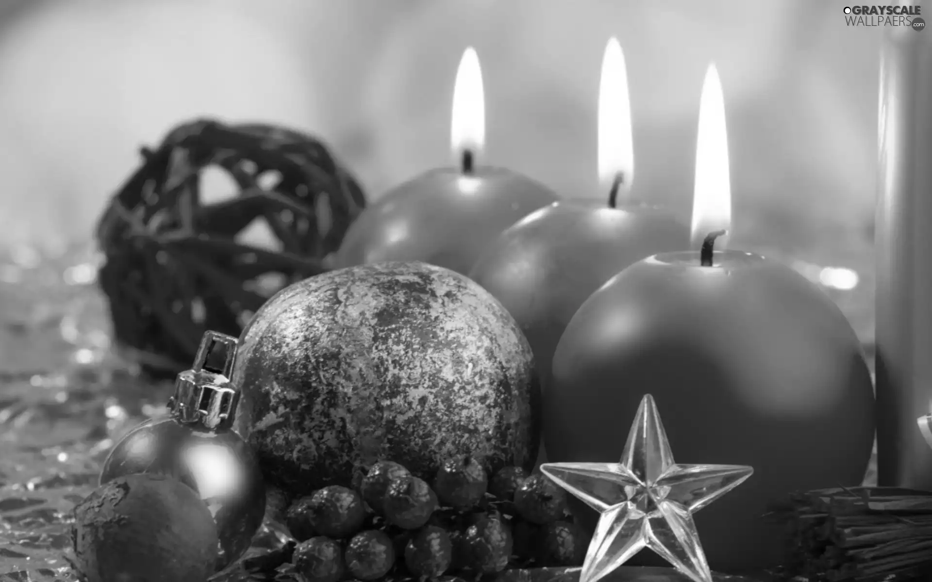 Candles, Christmas, composition, Christmas
