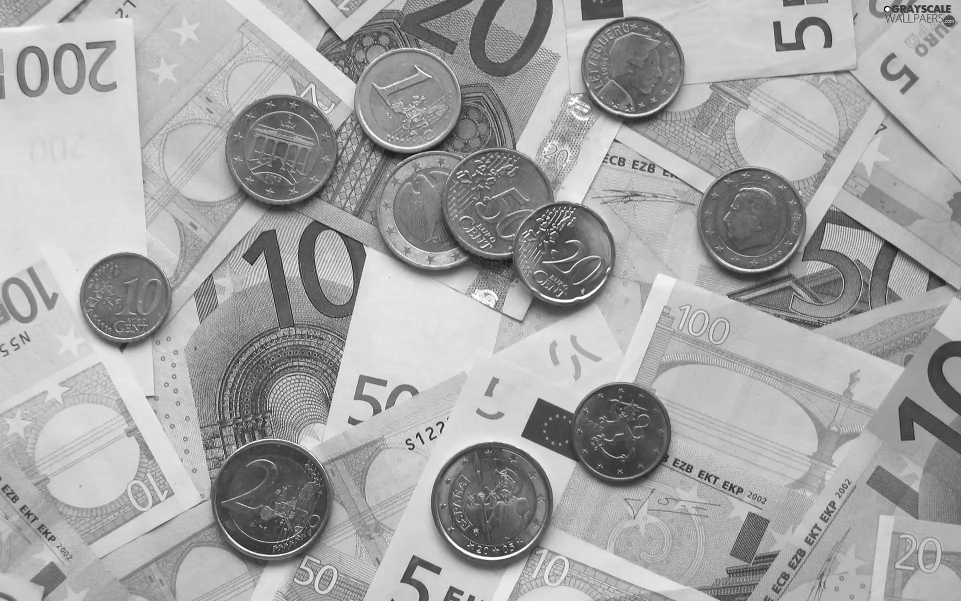 coins, Euro, bills