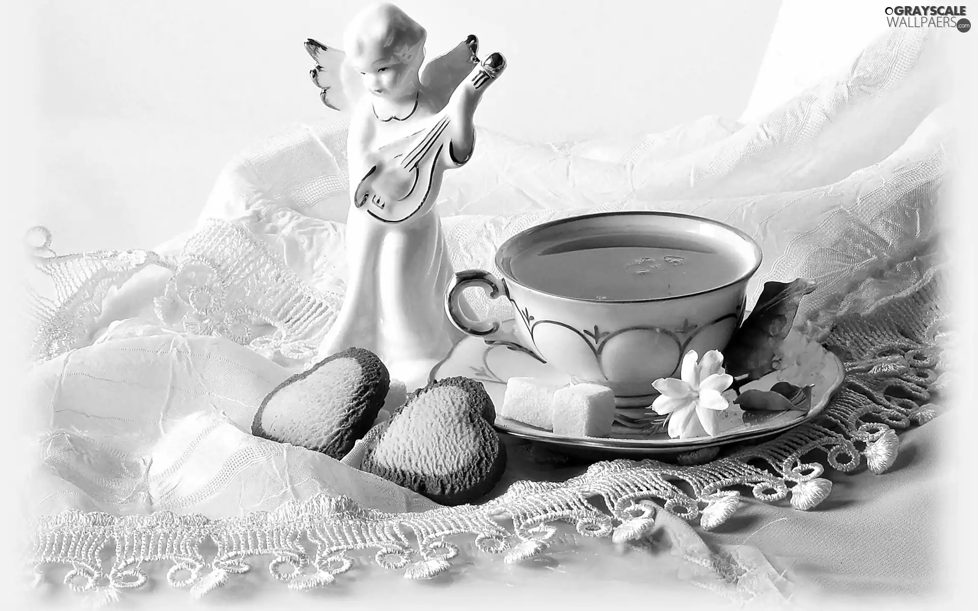 Flower, tea, figure, angel, china, Cookies