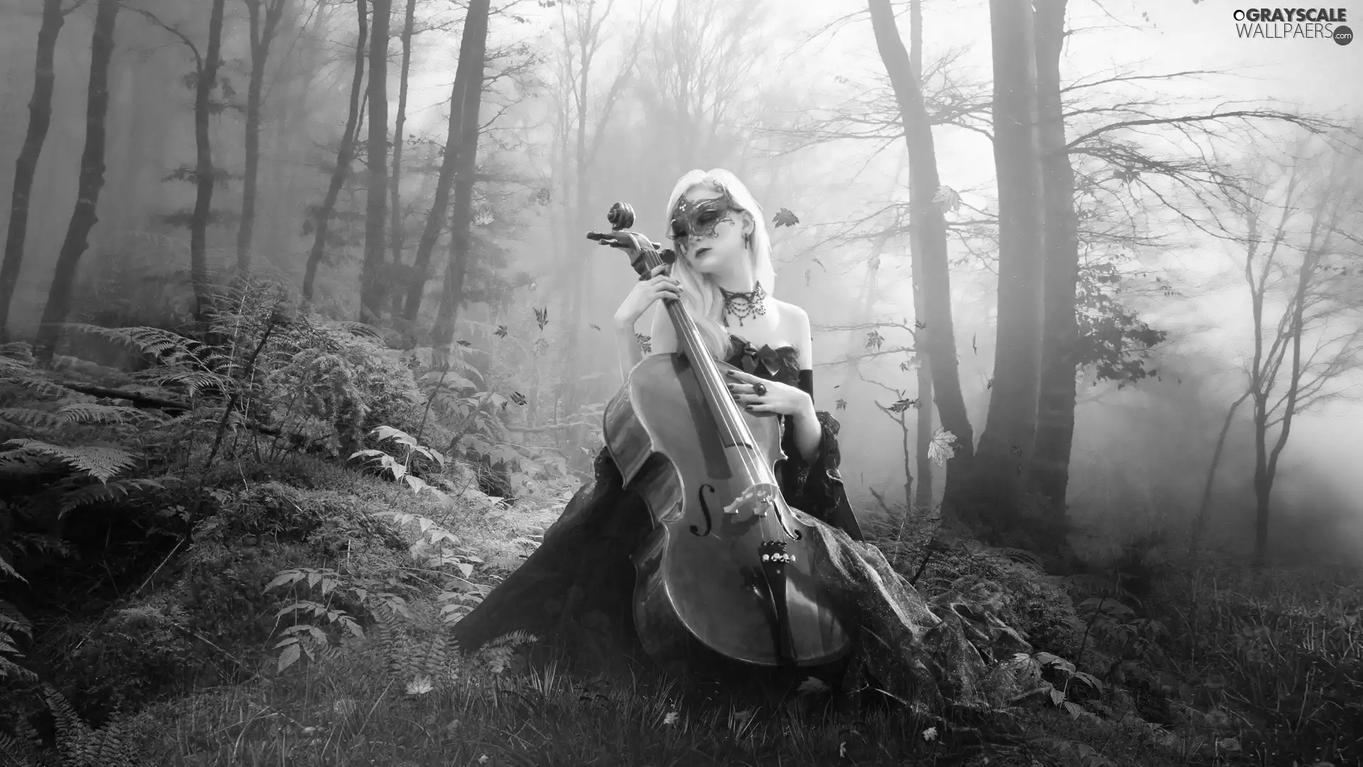 forest, Women, violoncello
