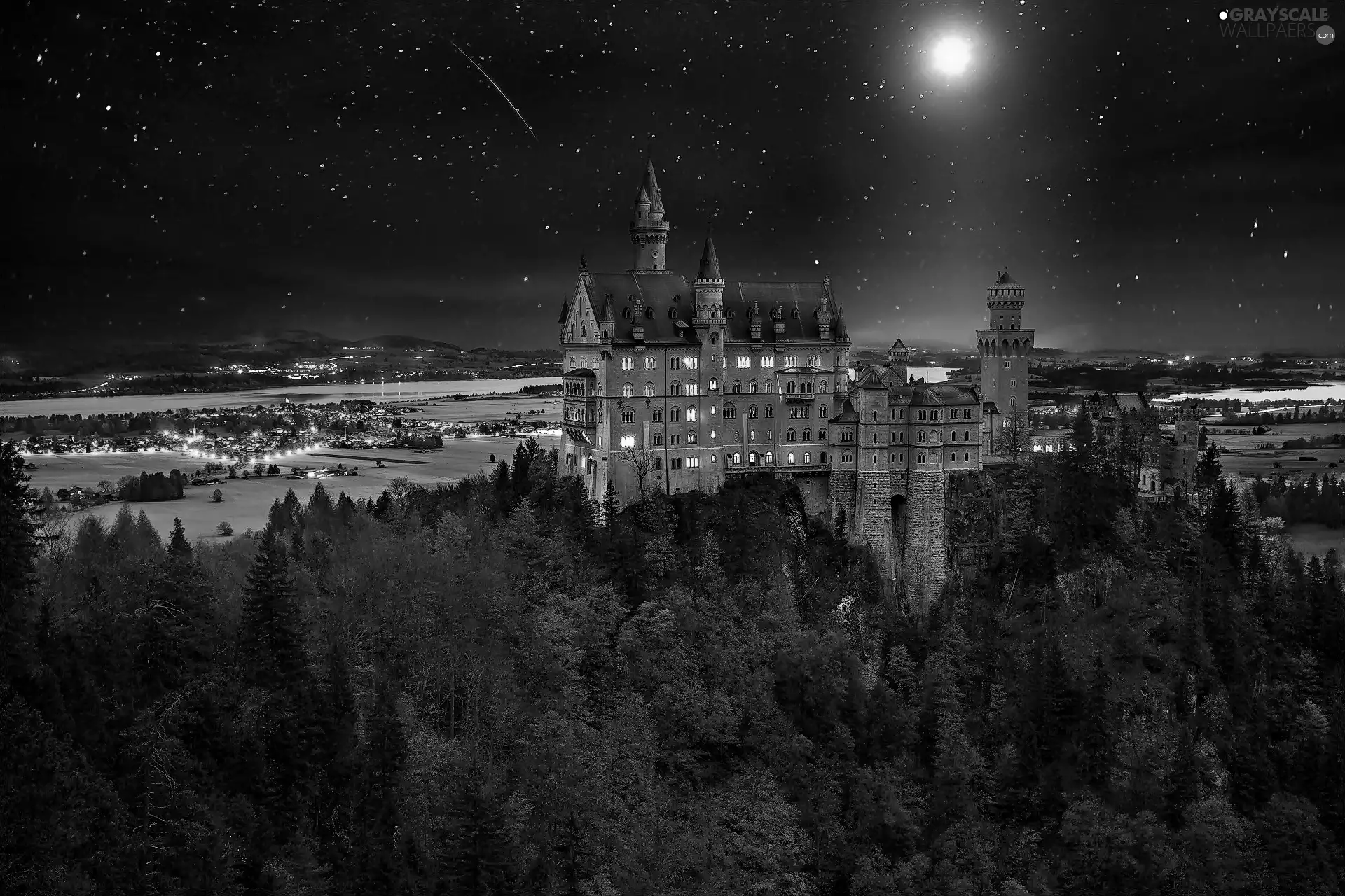 Night, Neuschwanstein Castle, Germany