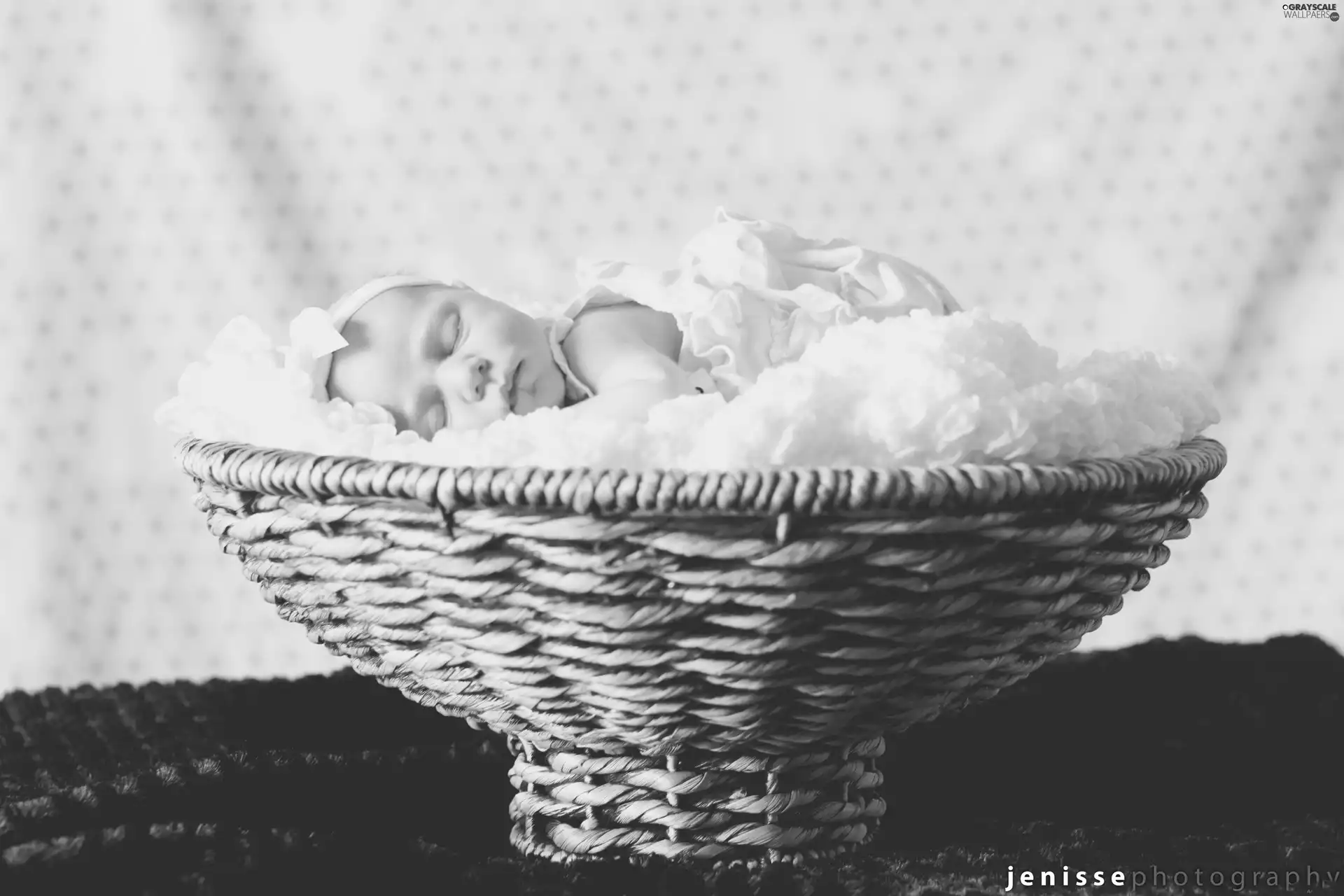 basket, the sleeping, girl