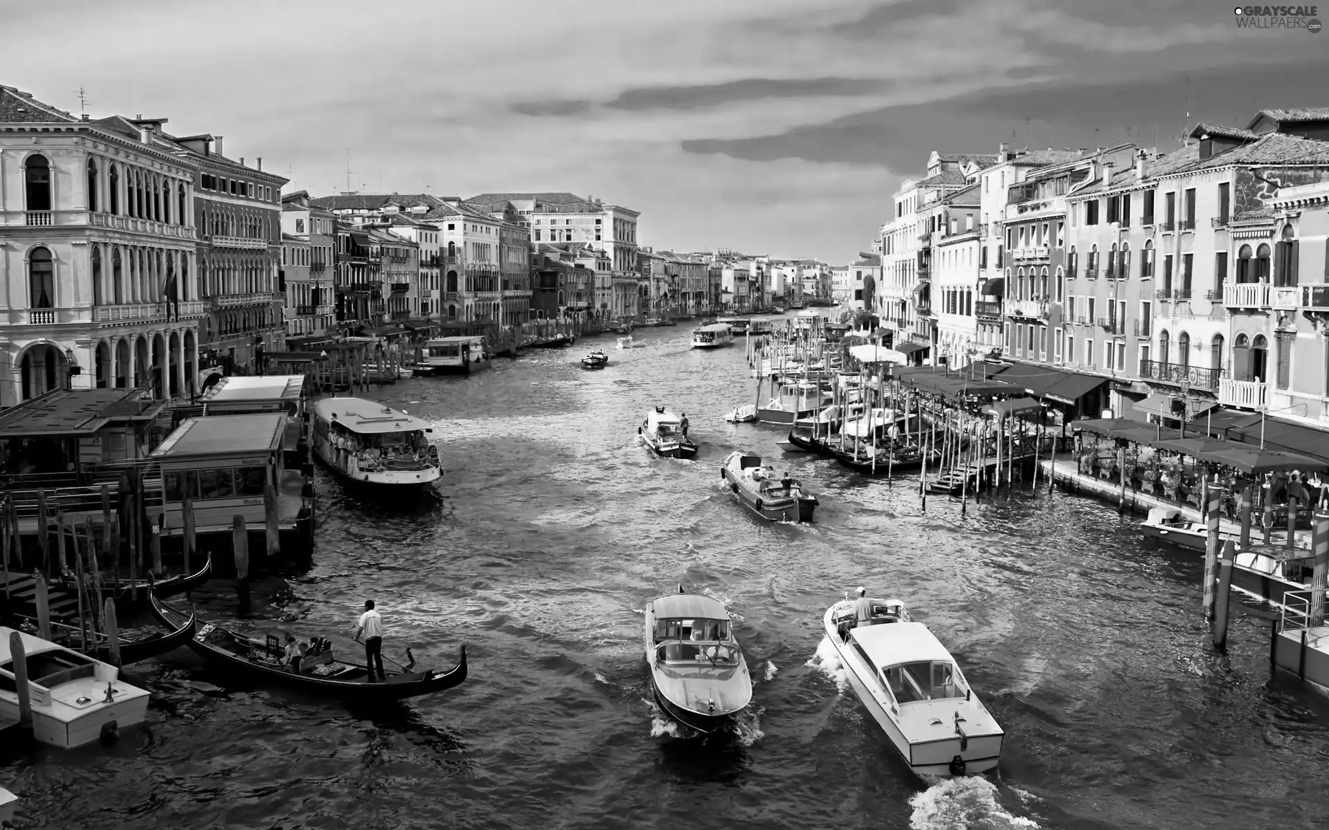 Venice, boats, Gondolas, apartment house