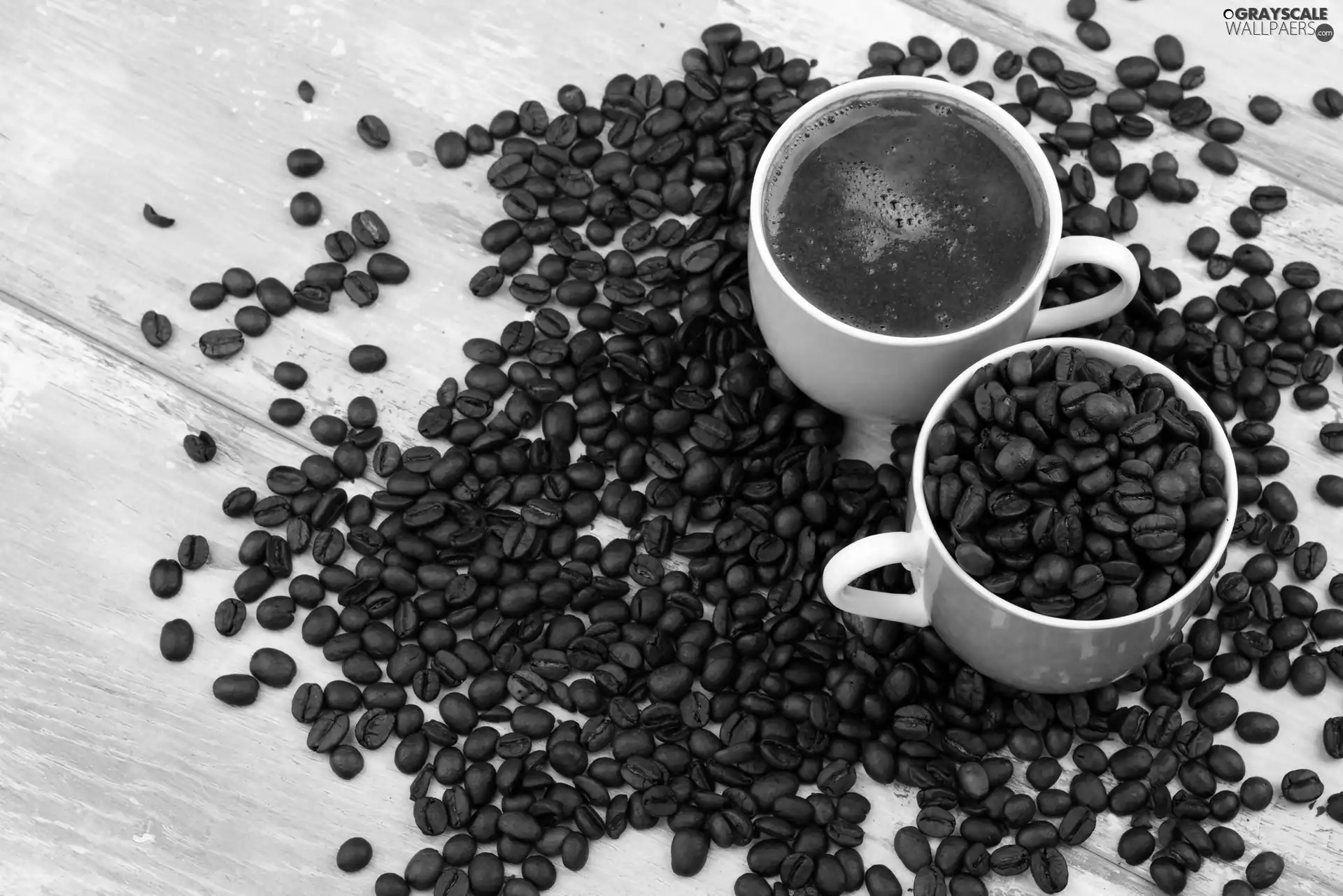 grains, coffee, cups