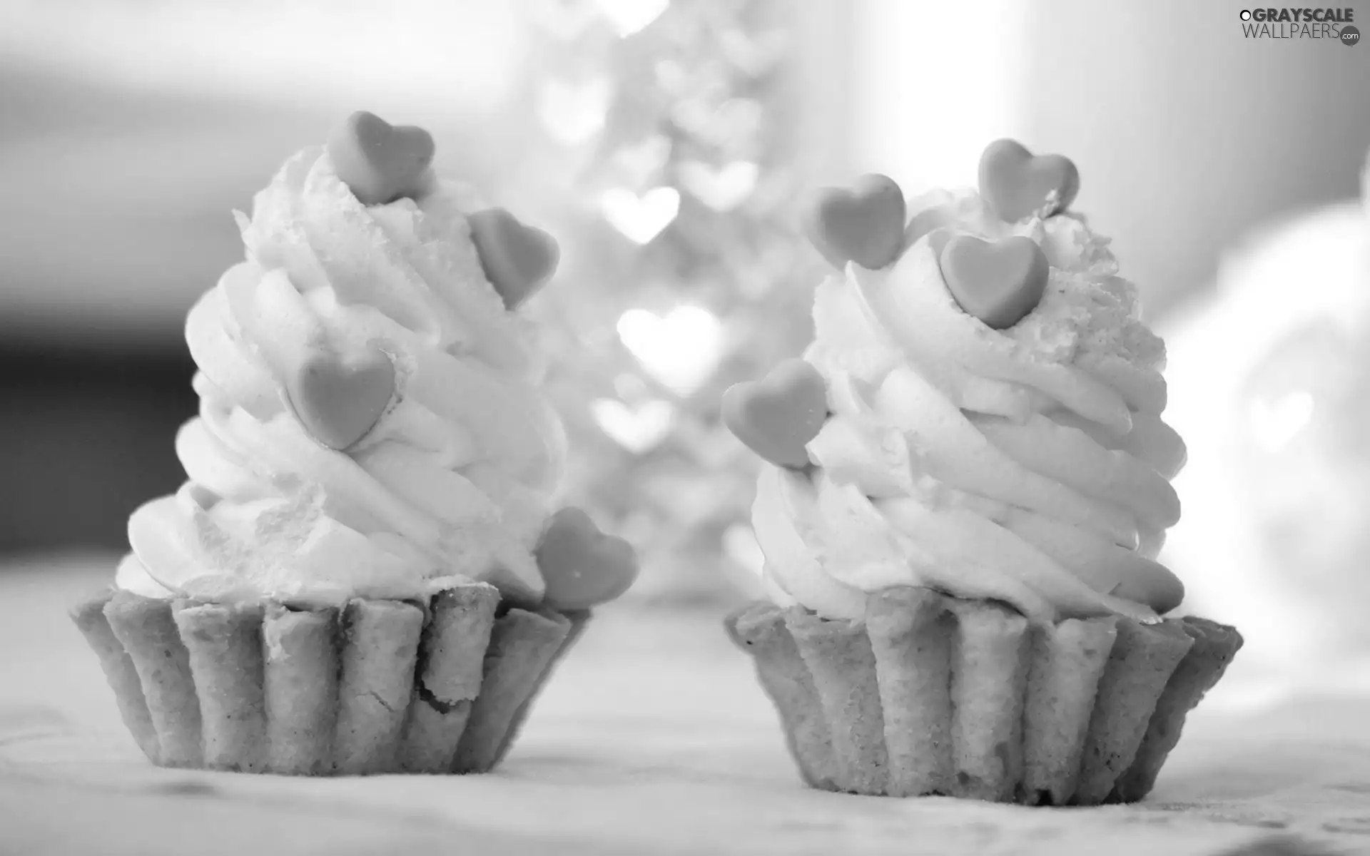 Muffins, hearts