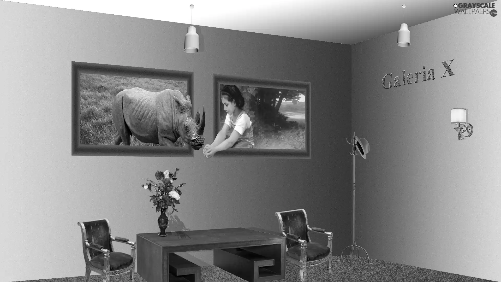 graphics, abstraction, interior, Rhino
