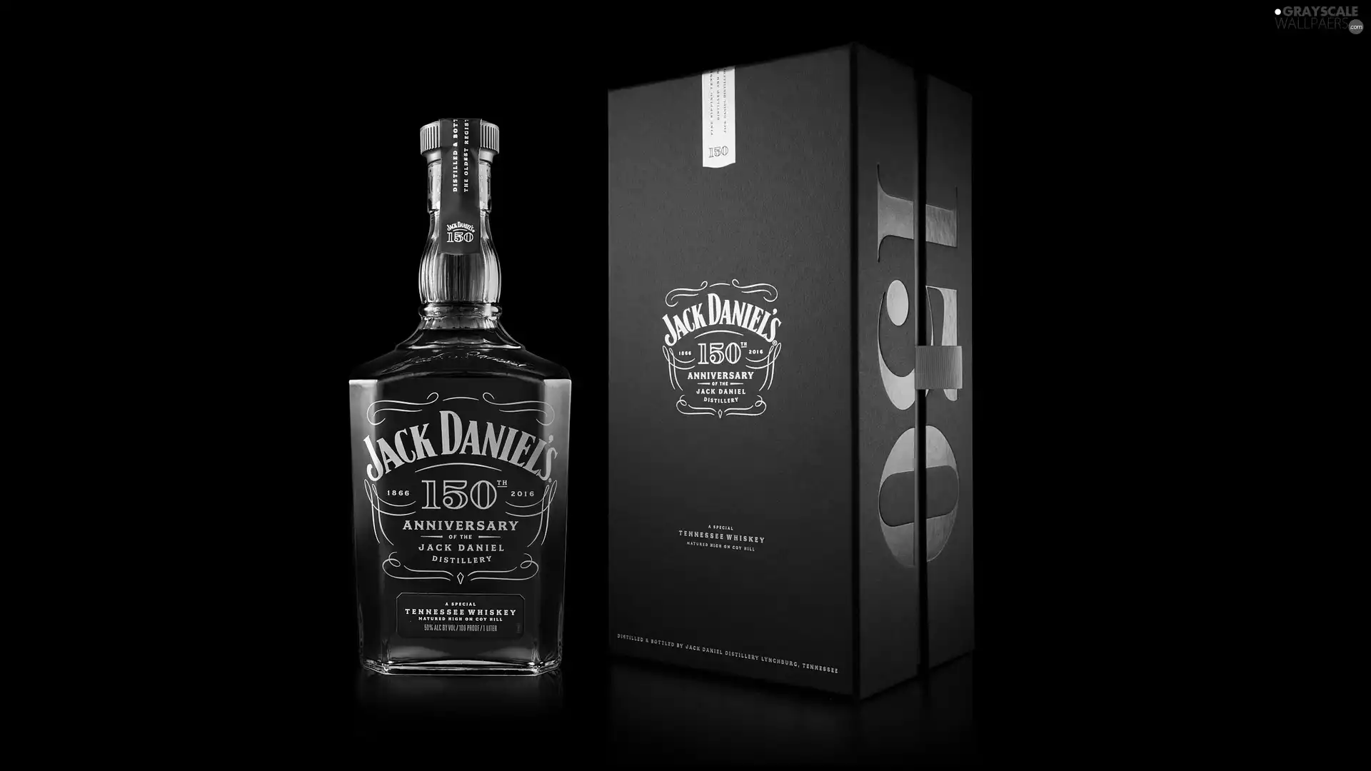 Box, Dark Background, Jack Daniels, Bottle, Whisky