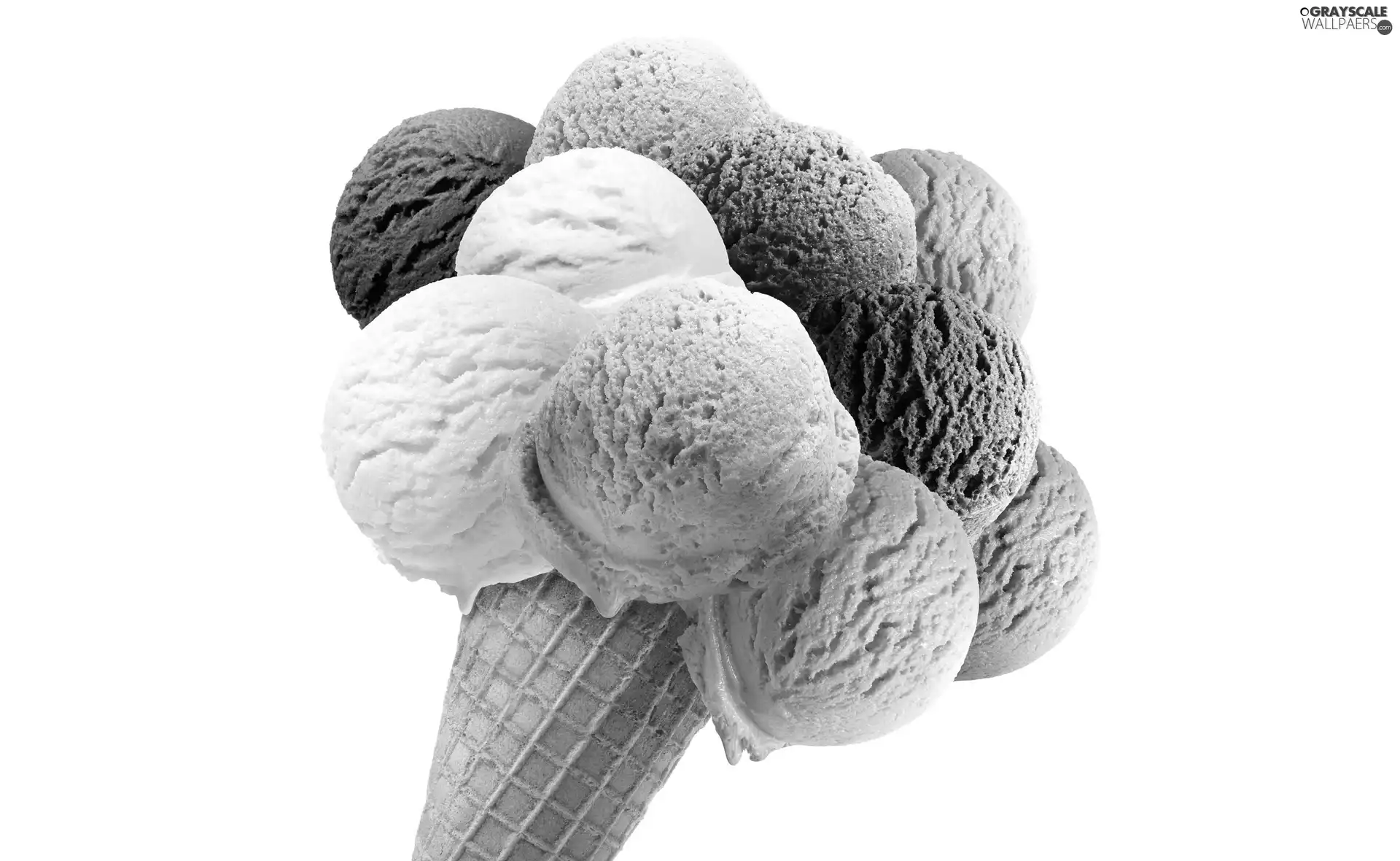 White, background, Horn, Knobs, ice cream