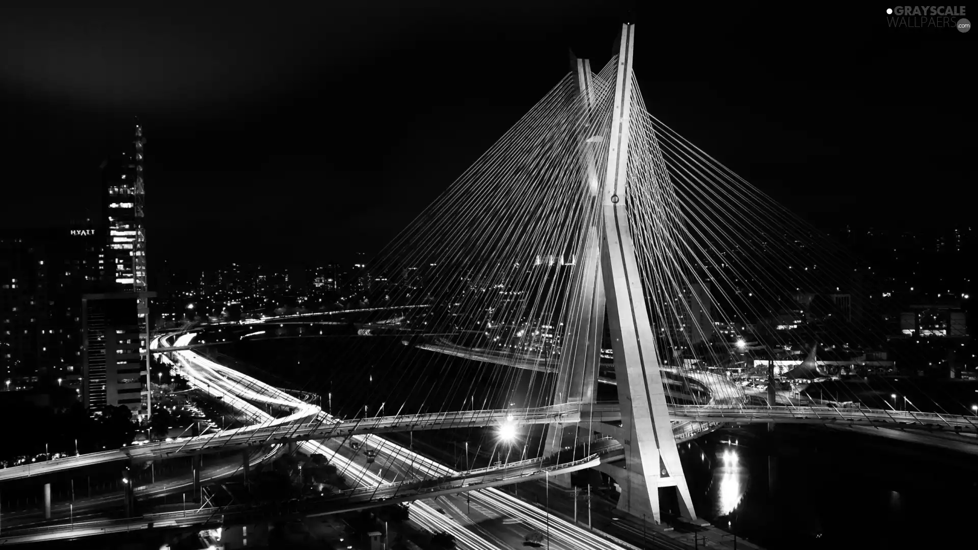 Sao Paulo, Night, light, bridge