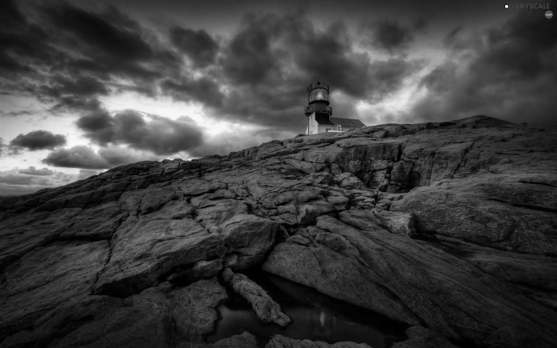 maritime, rocks, Lighthouse