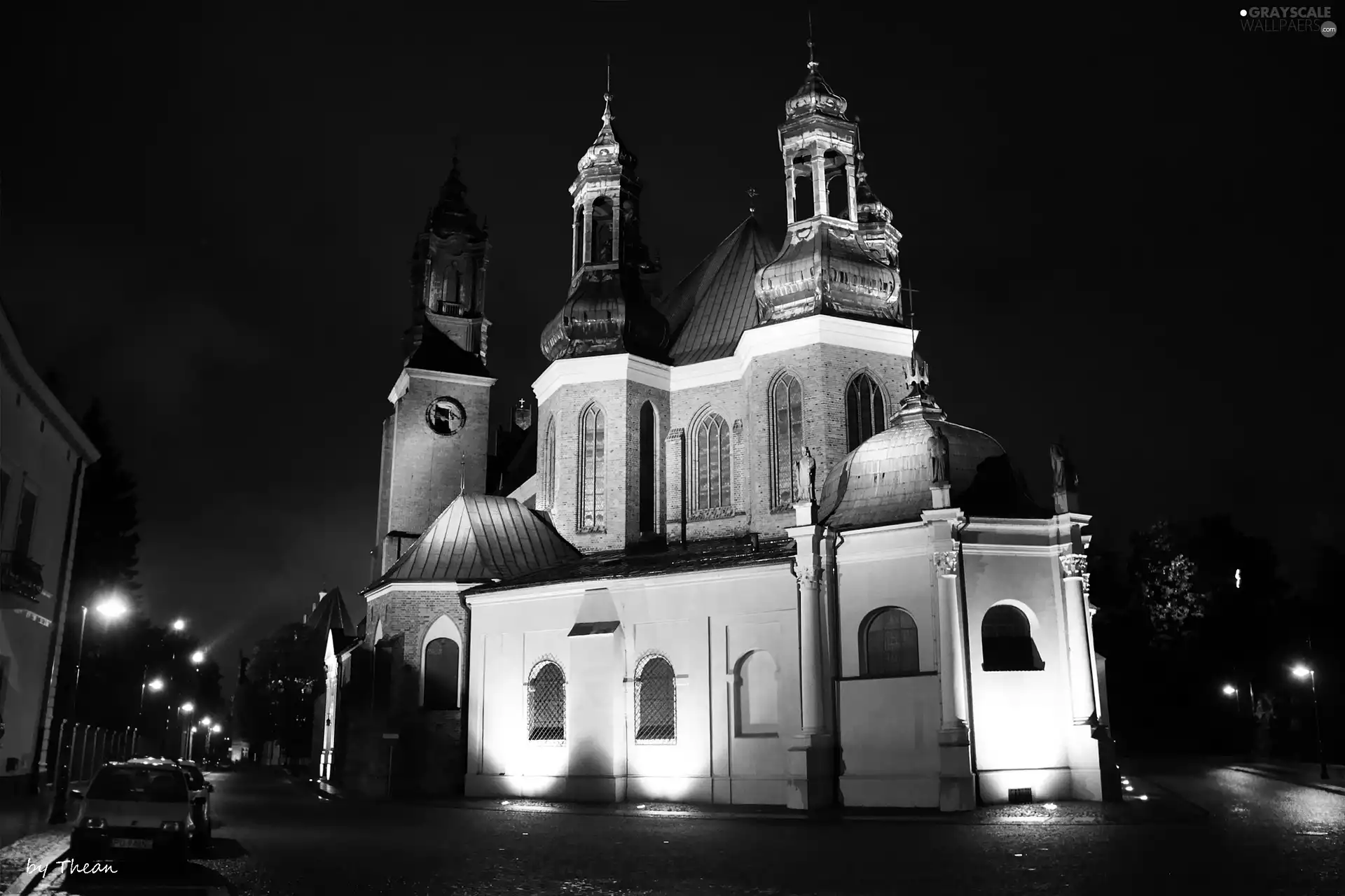 Night, chair, Poznan