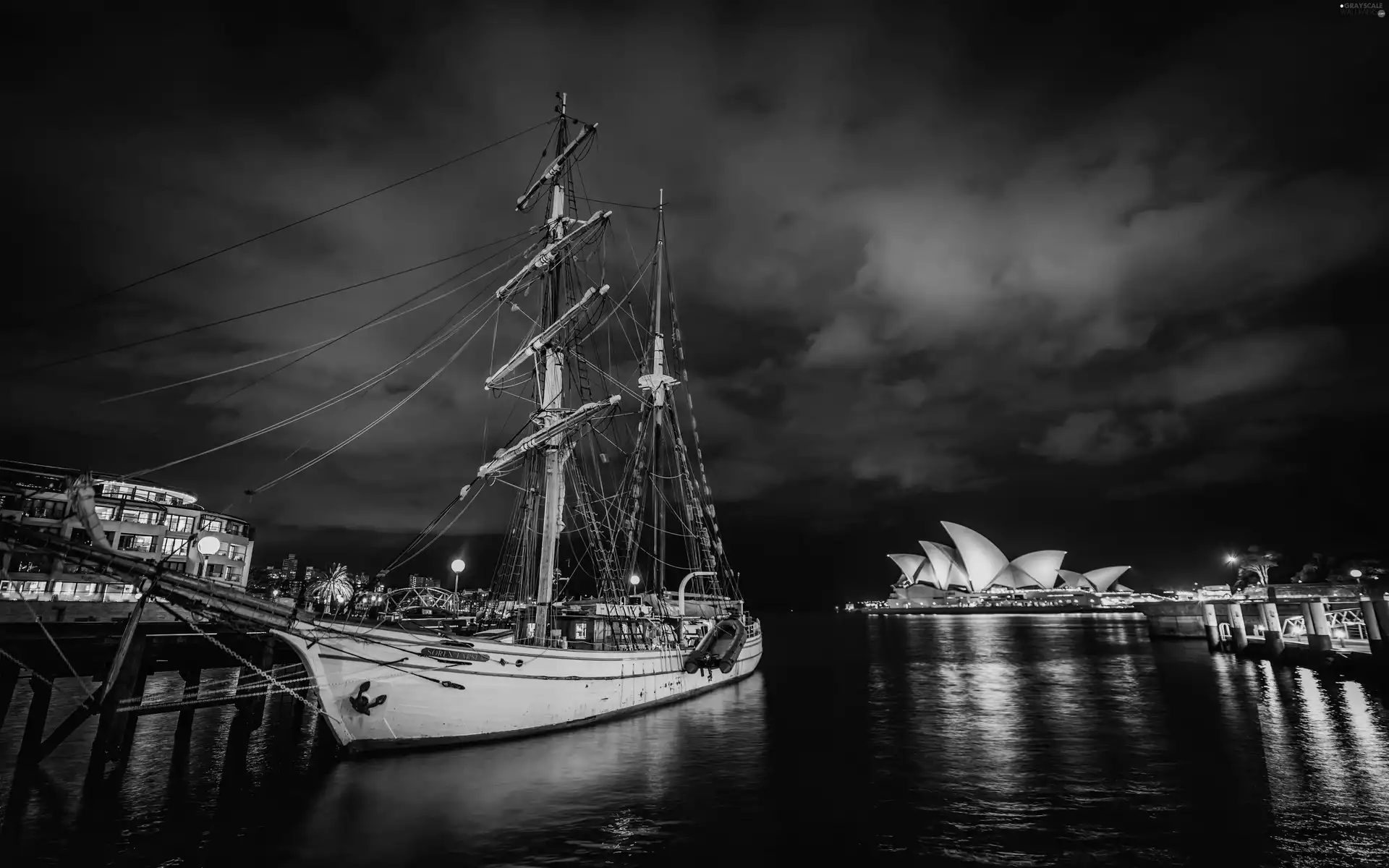 Australia, sailing vessel, Sydney Opera House, Sydney
