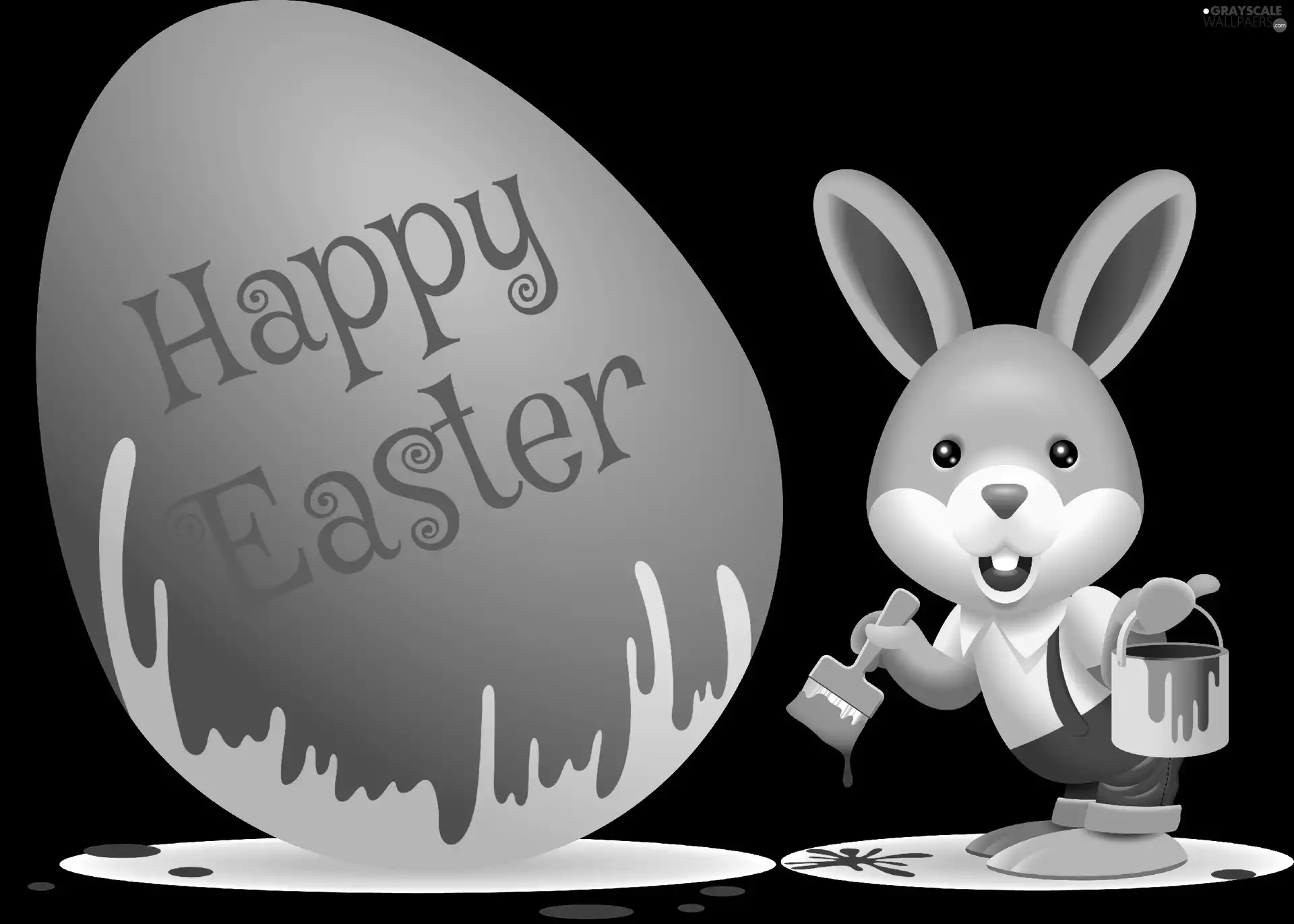 Easter, rabbit, Paints, Easter egg