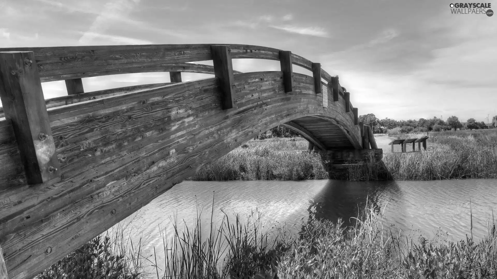 River, wooden, bridge
