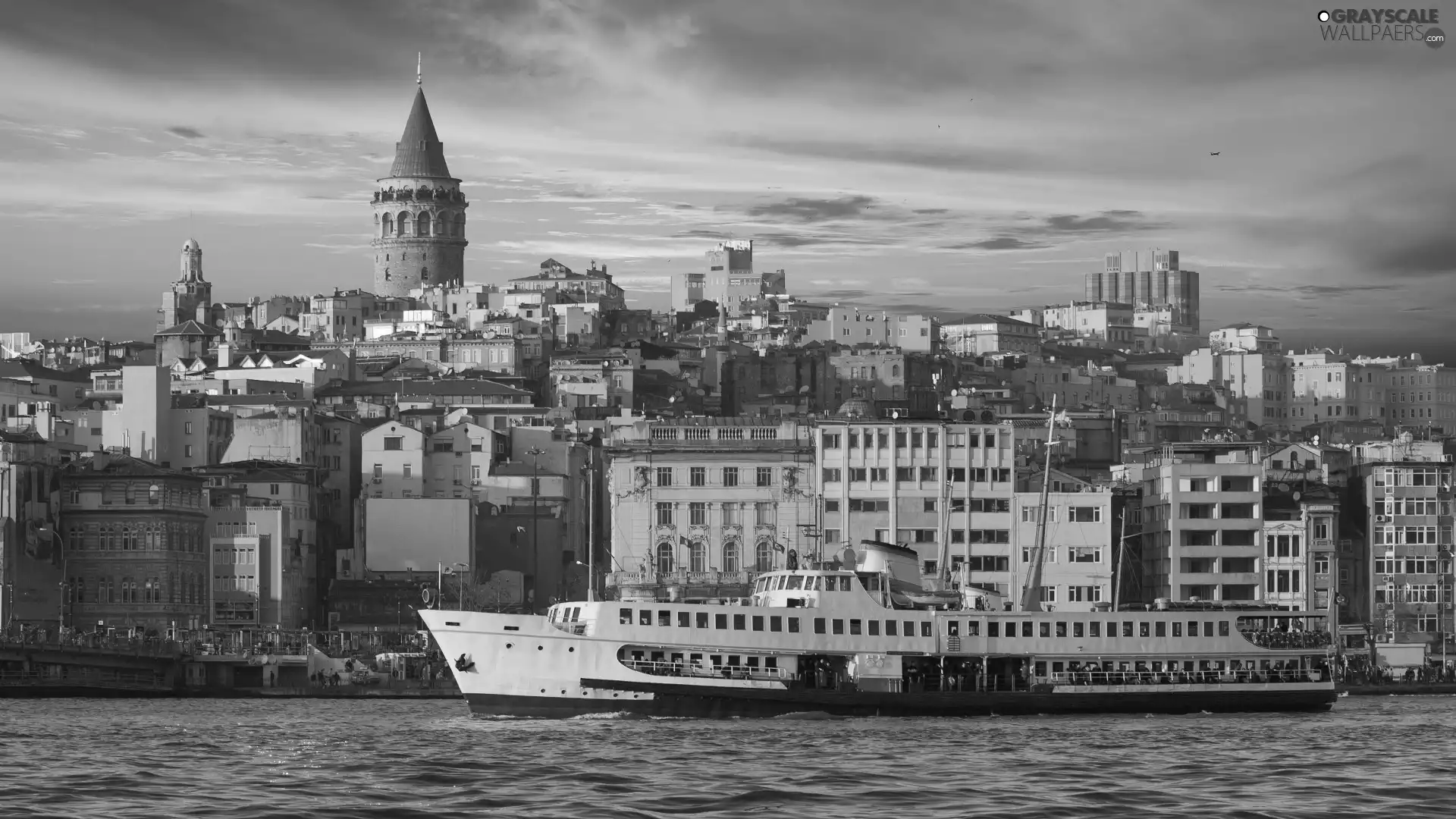 River, Ship, Istanbul, Town, Turkey