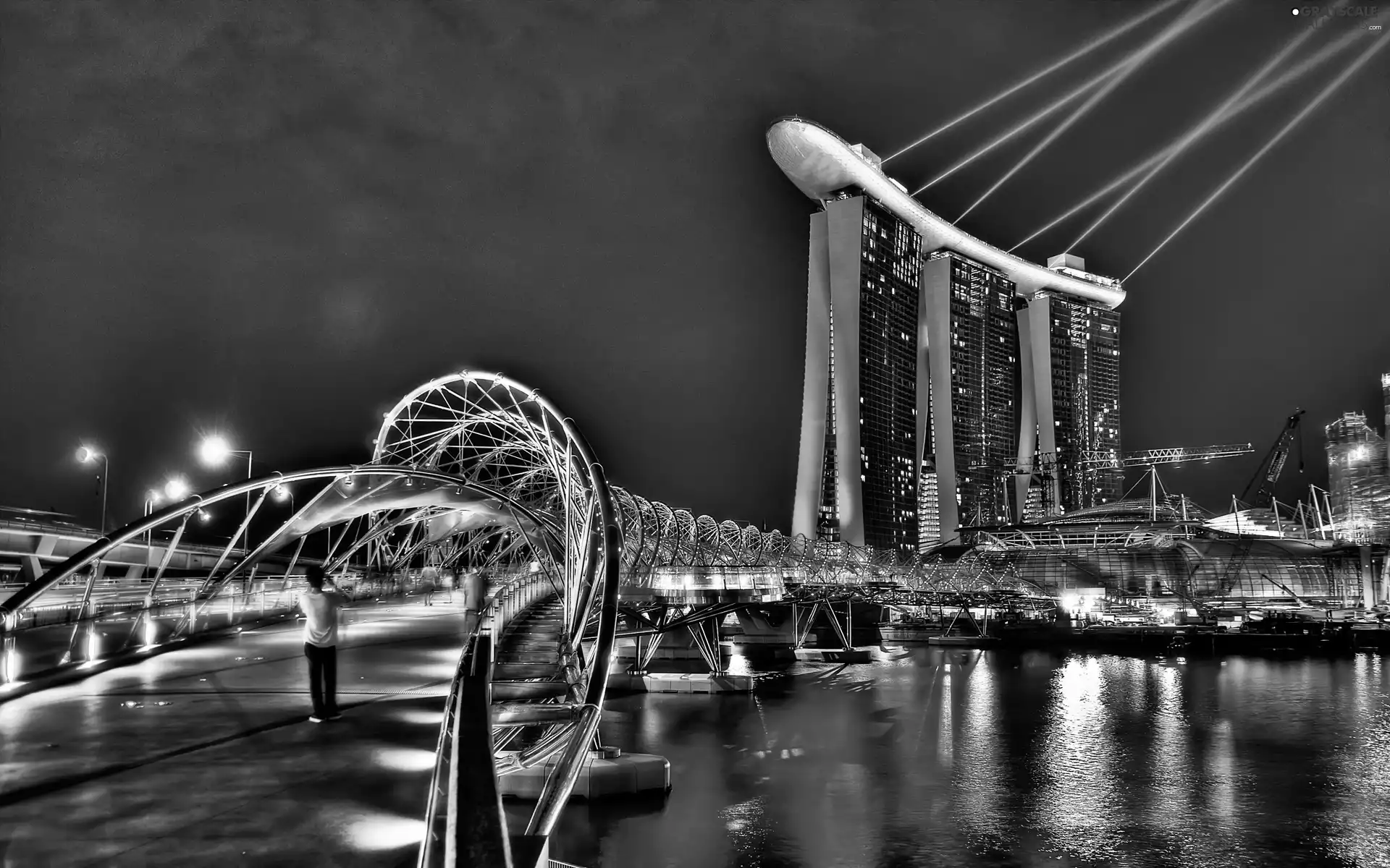 Hotel hall, light, Singapur, bridge
