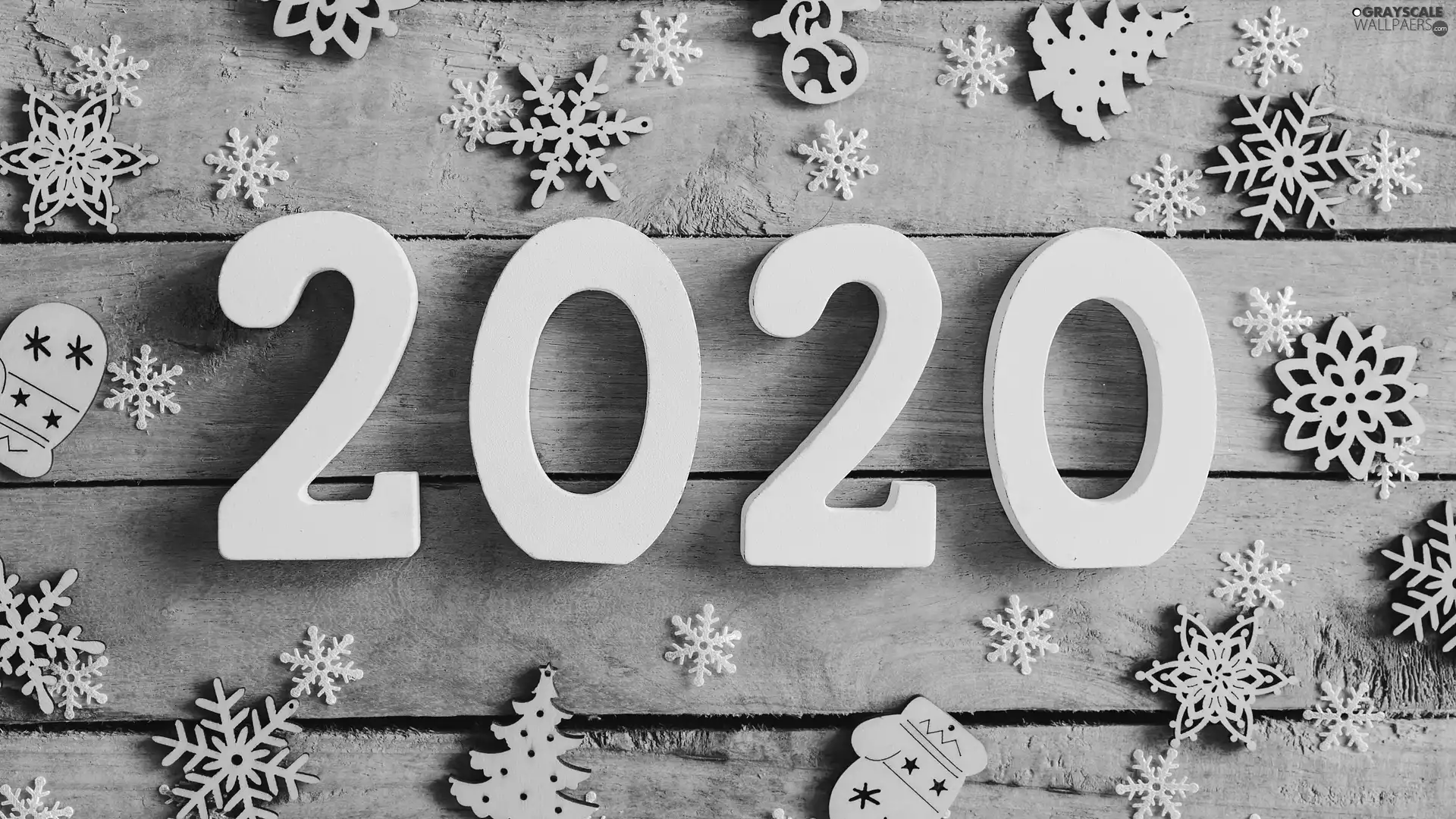 Snow White, numbers, ornamentation, 2020, New Year, Christmas, boarding