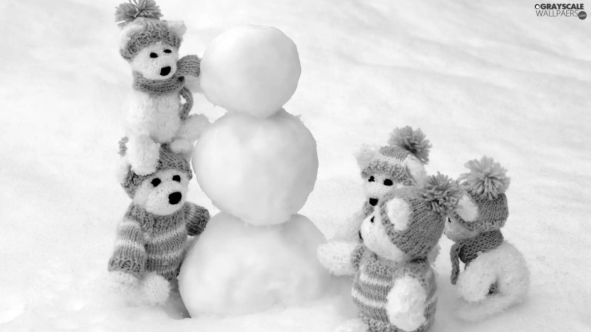 clothes, winter, play, Snowman, hosiery, bear