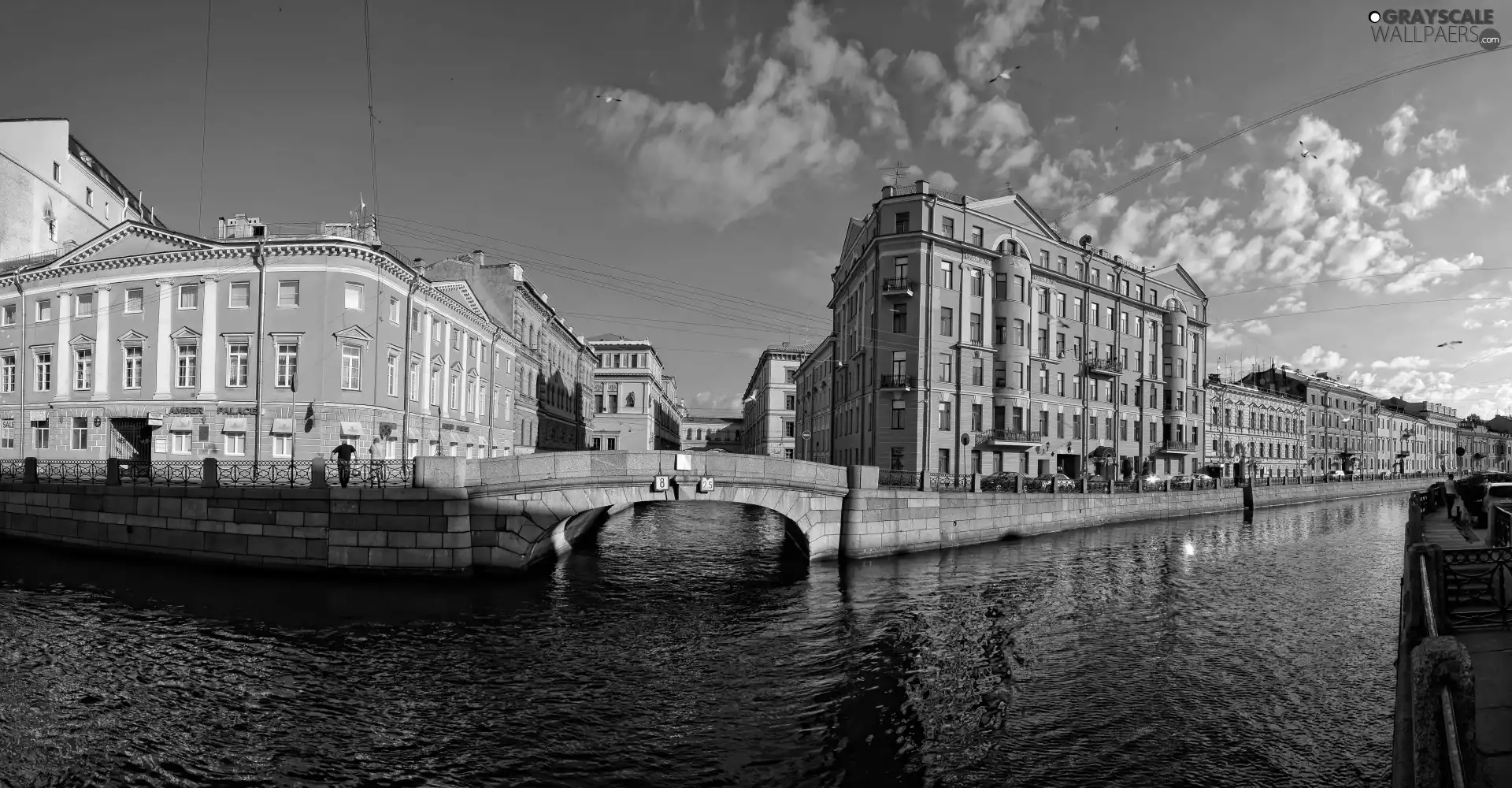St.Petersburg, Russia, bridge, canal, Houses