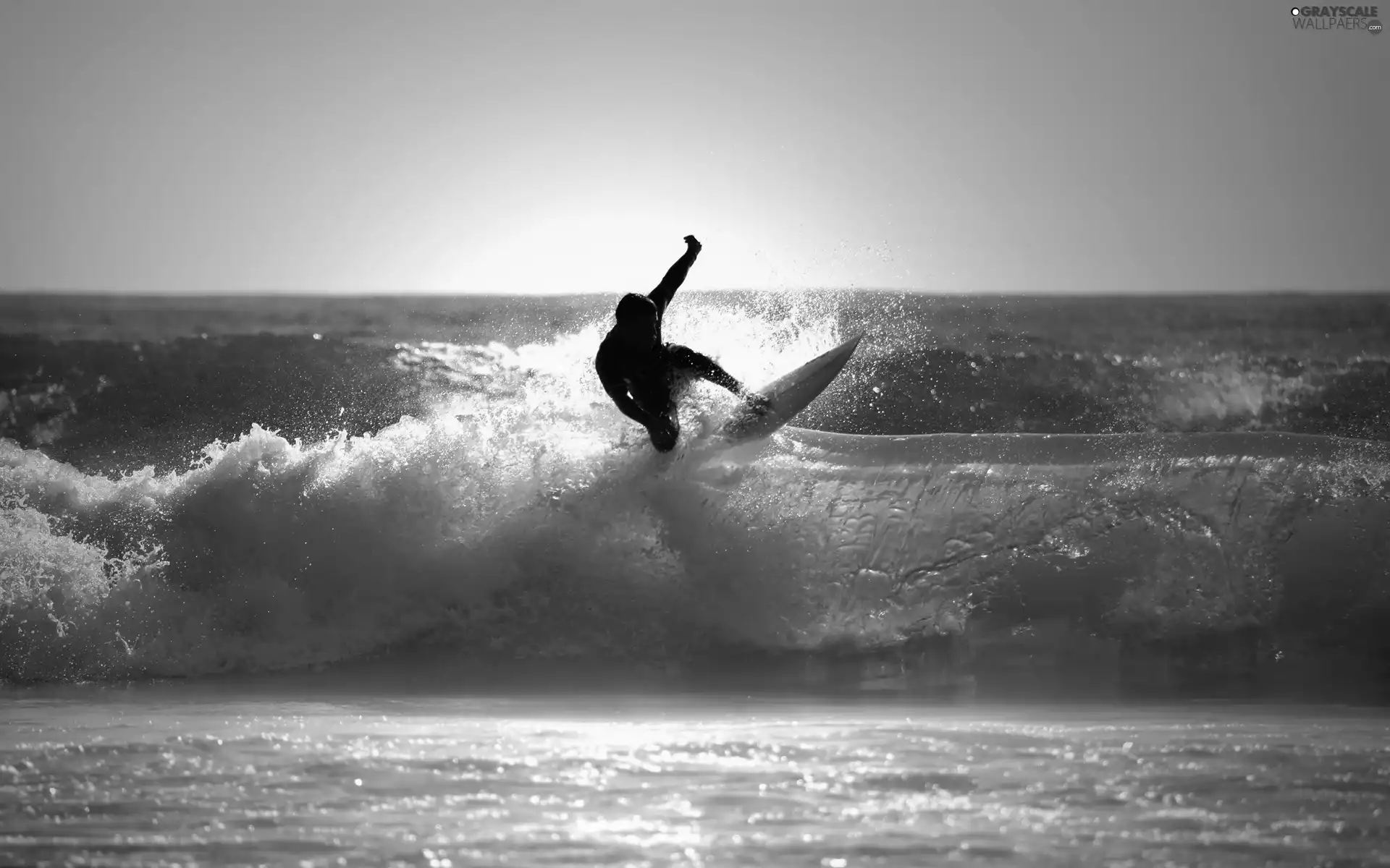 surfer, sea, Waves
