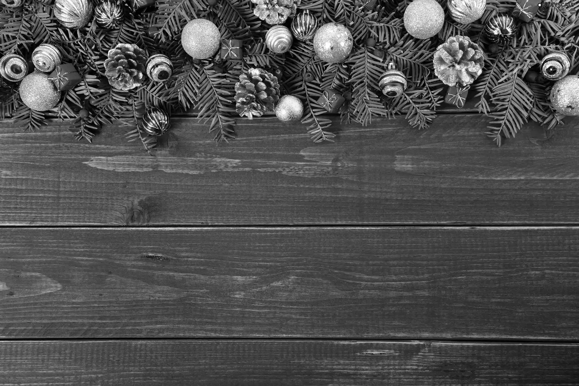 Christmas, cones, baubles, Twigs