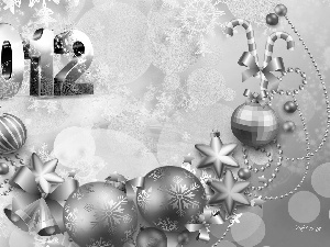 2012, graphics, New, year, baubles