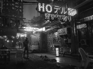Street, Night, Cyberpunk 2077, form, game