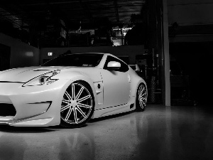 White, Nissan, 370Z, Automobile