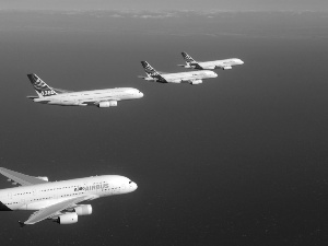 A380, Planes, Sky