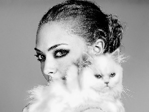 Angora, Black and white, Seyfried, actress, Amanda