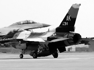 F-16, jets, airport